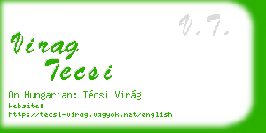 virag tecsi business card