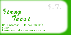 virag tecsi business card